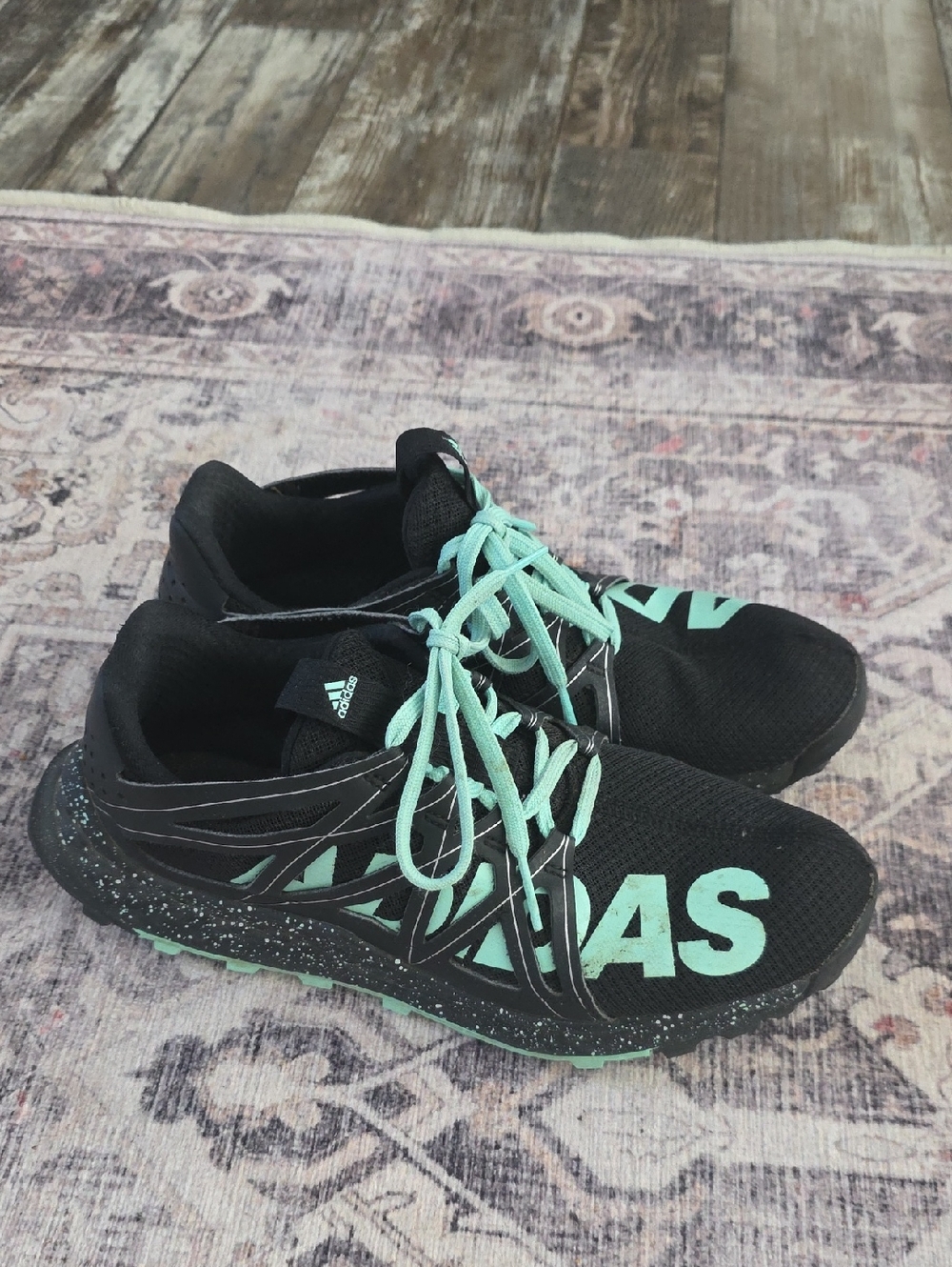 adidas Women’s Black & Mint Athletic Running Shoes